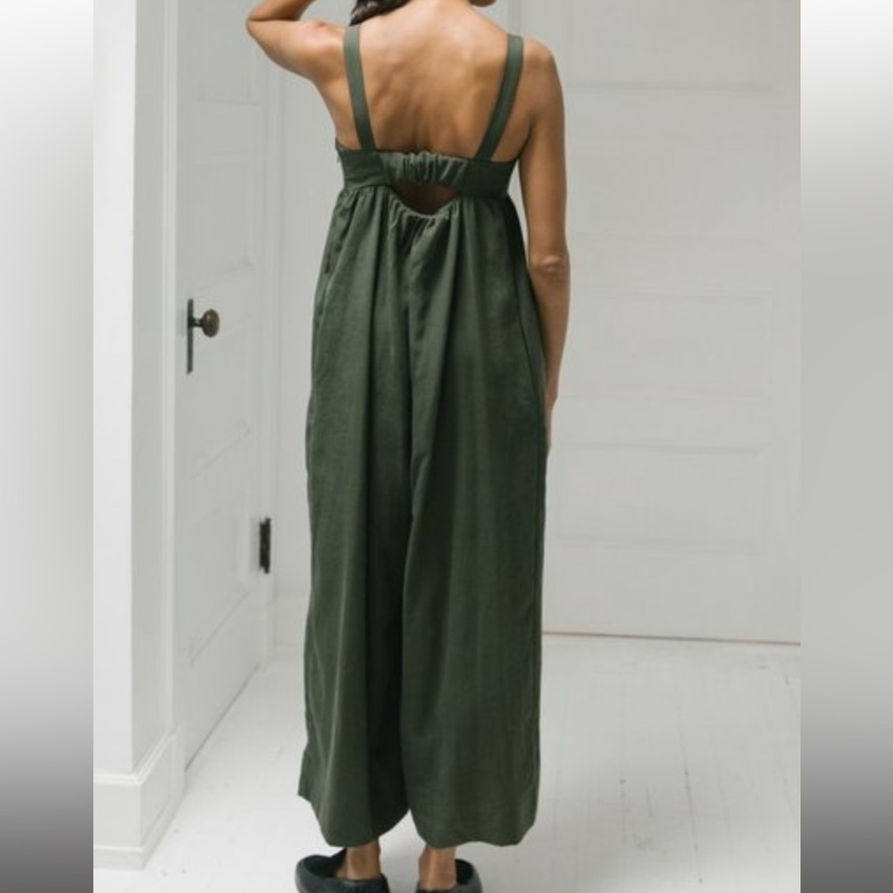 Steven Alan Black Linen Jumpsuit with cutout back. - Picture 6 of 6